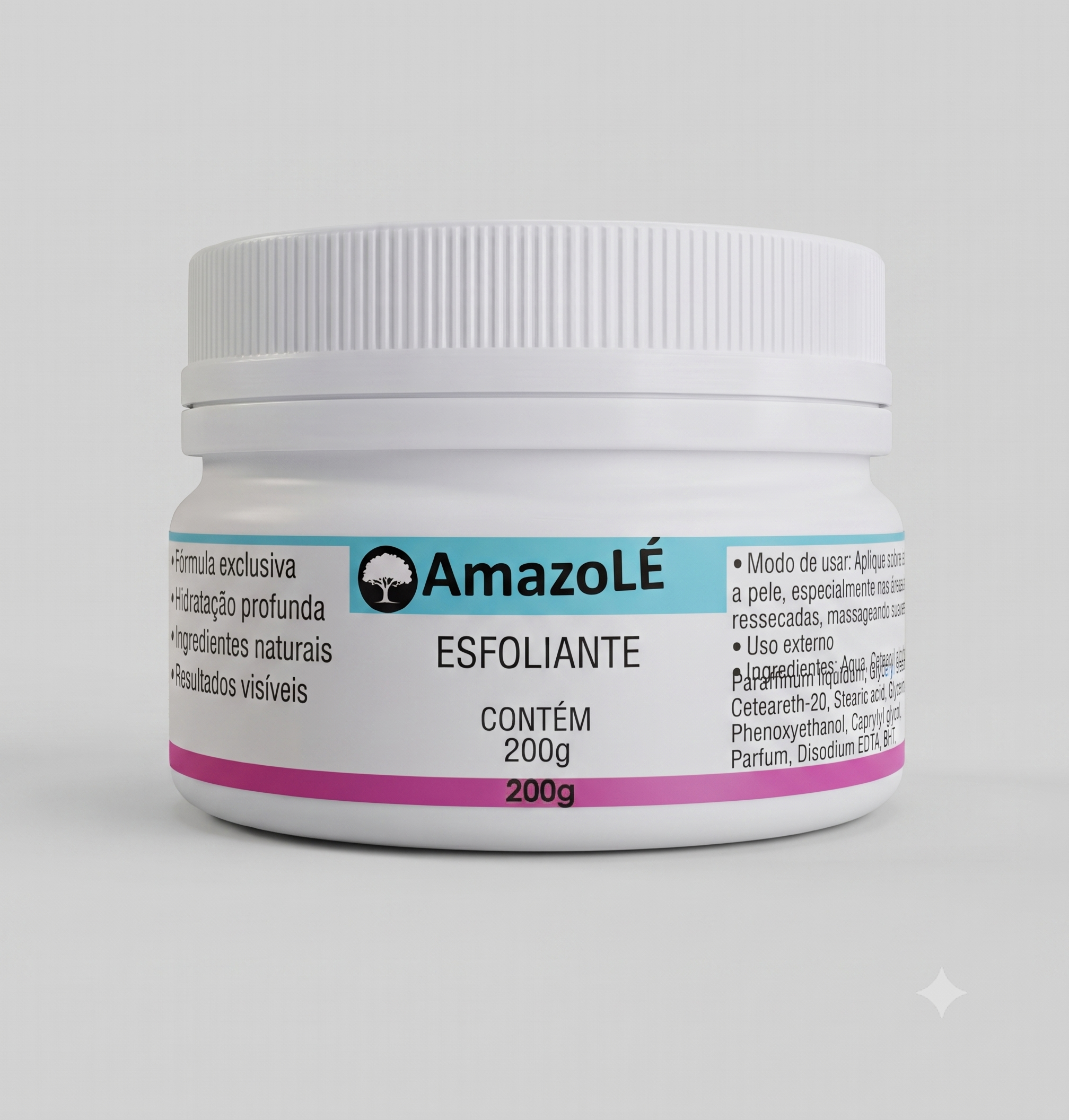Pote do esfoliante corporal AmazoLÉ, 200g